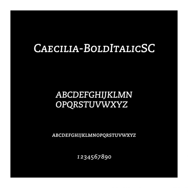 Caecilia-BoldItalicSC