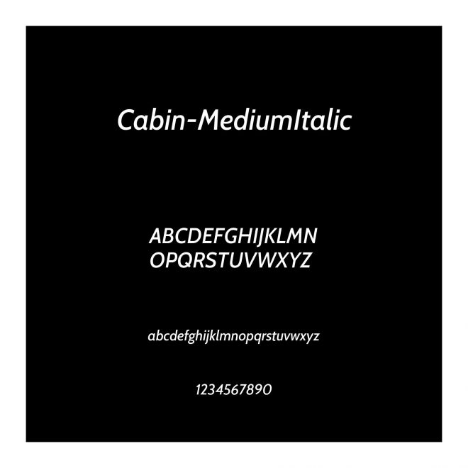 Cabin-MediumItalic