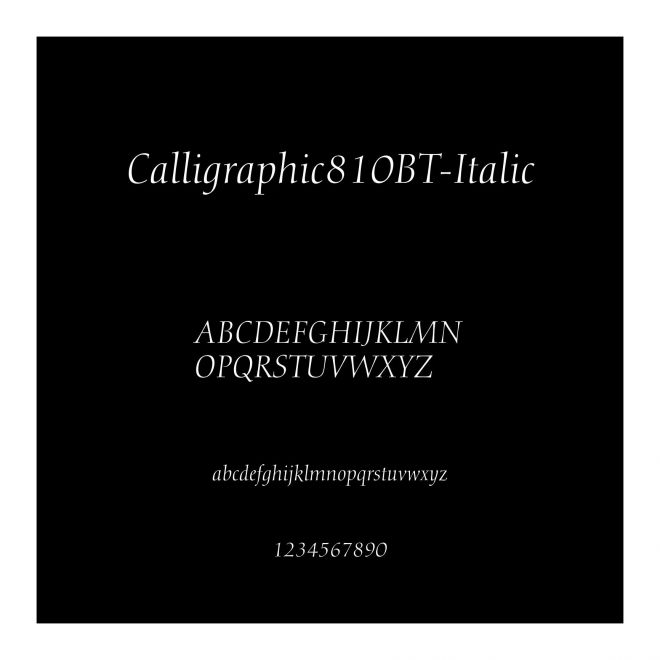 Calligraphic810BT-Italic