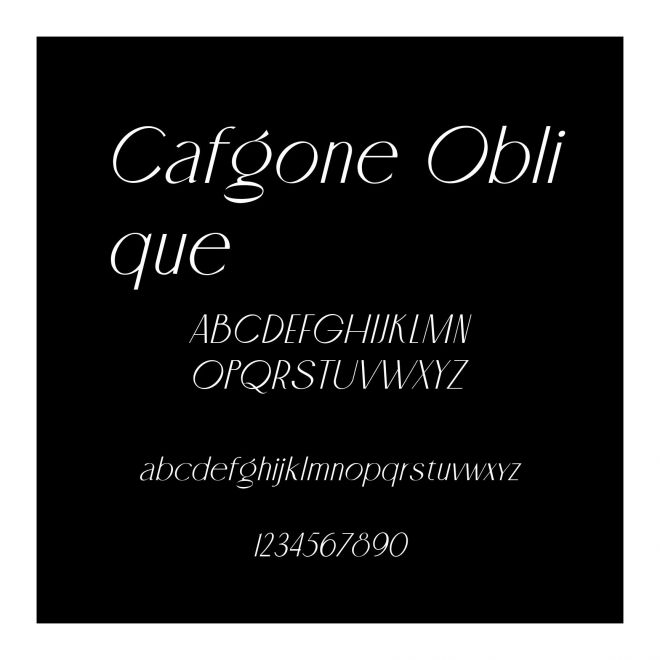 Cafgone Oblique
