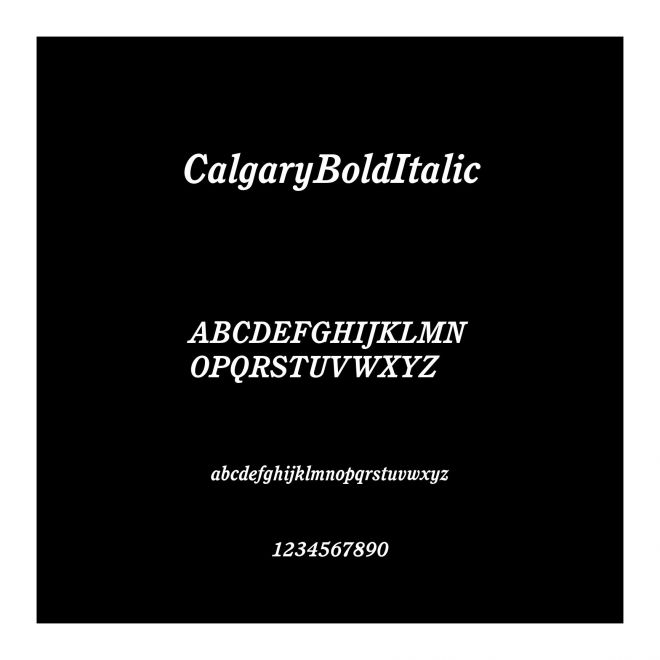 CalgaryBoldItalic