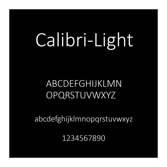 Calibri-Light