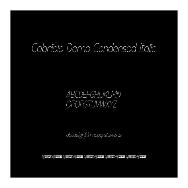 Cabriole Demo Condensed Italic