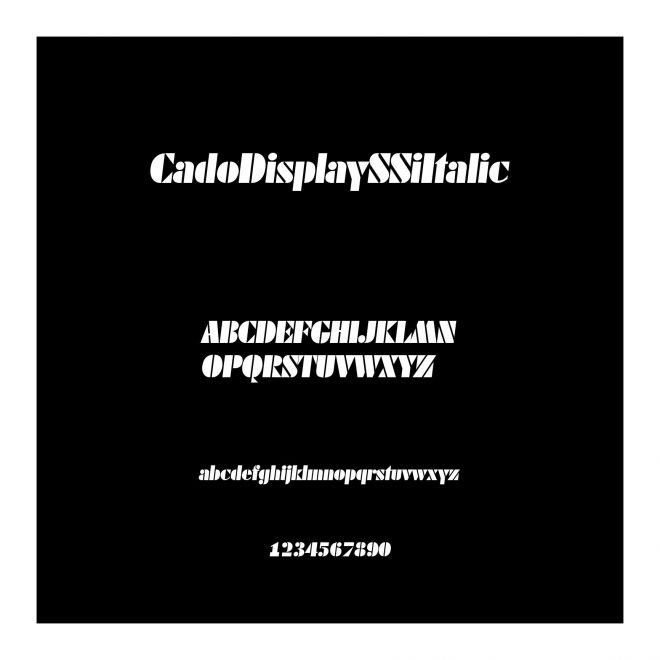CadoDisplaySSiItalic