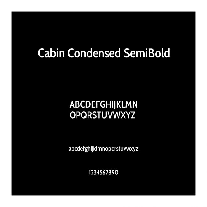 Cabin Condensed SemiBold