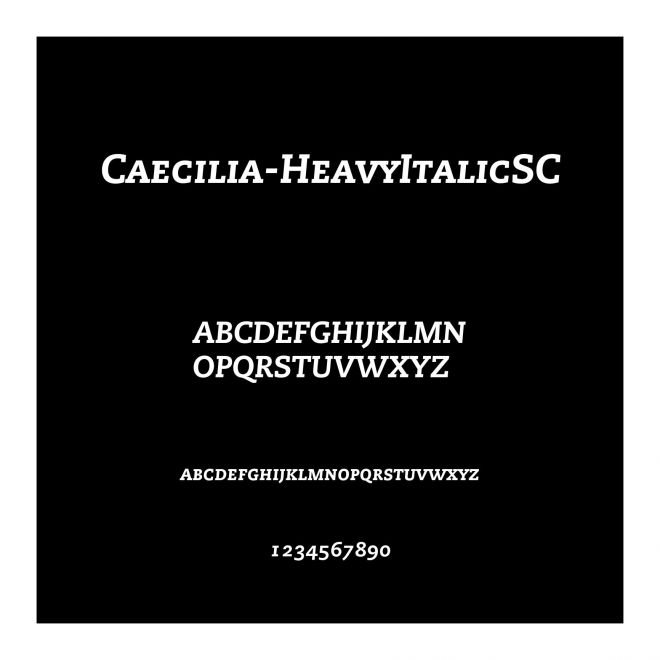 Caecilia-HeavyItalicSC