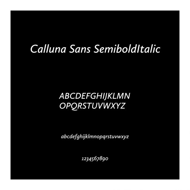Calluna Sans SemiboldItalic