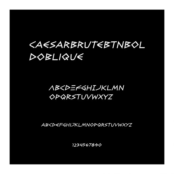 CaesarBruteBTNBoldOblique