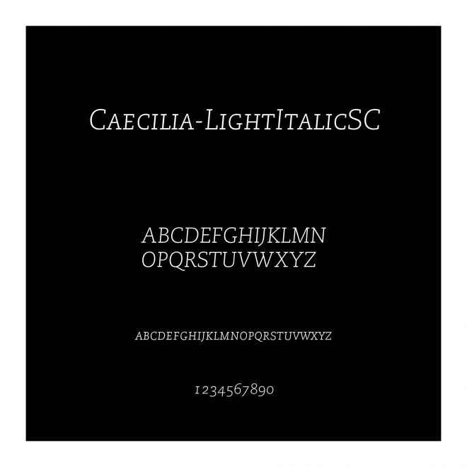 Caecilia-LightItalicSC