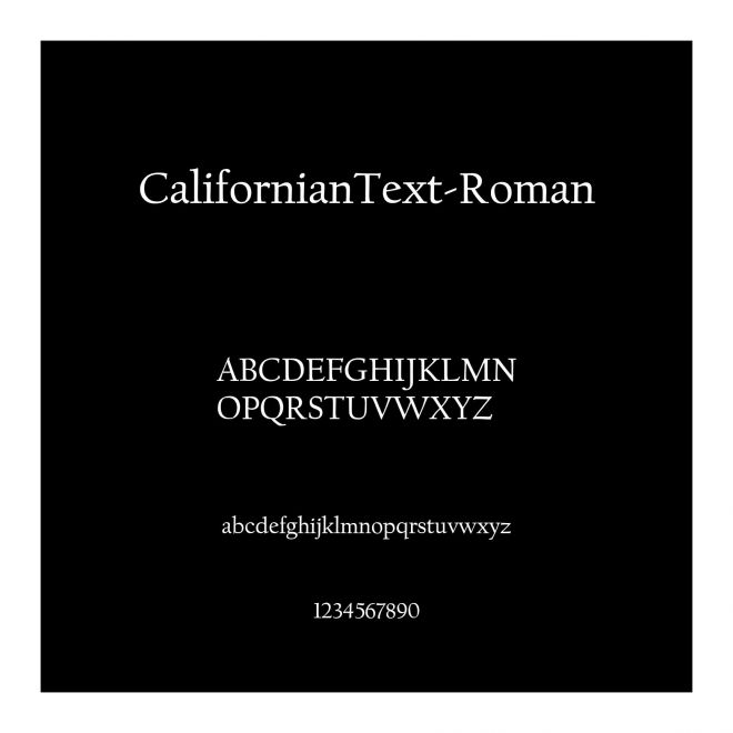 CalifornianText-Roman