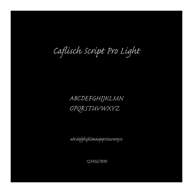 Caflisch Script Pro Light