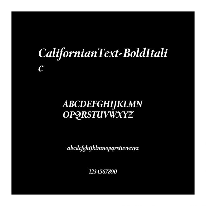 CalifornianText-BoldItalic