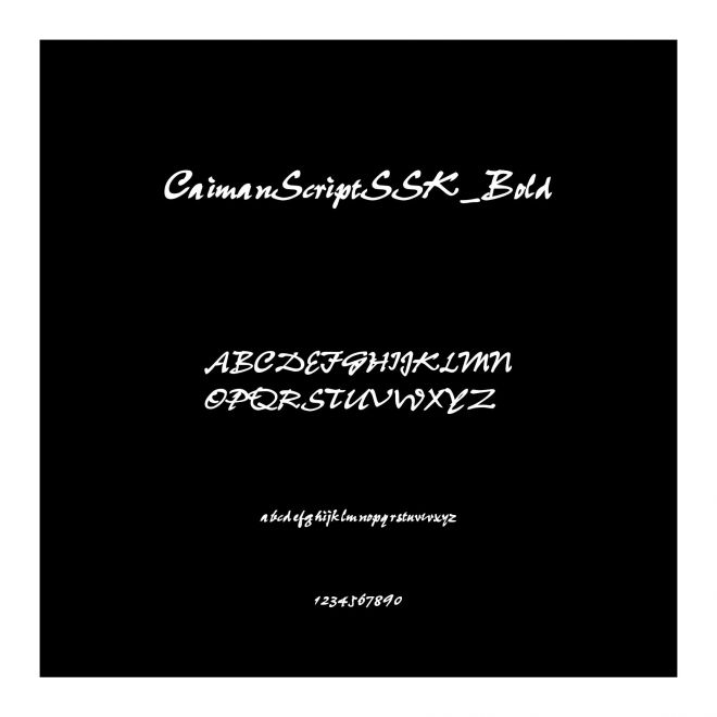 CaimanScriptSSK_Bold
