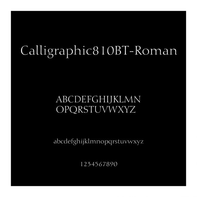 Calligraphic810BT-Roman