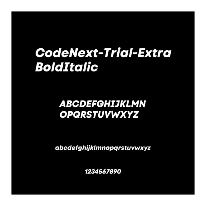 CodeNext-Trial-ExtraBoldItalic