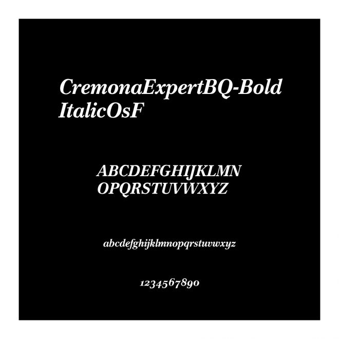 CremonaExpertBQ-BoldItalicOsF