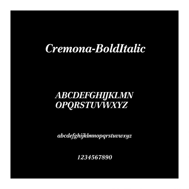 Cremona-BoldItalic