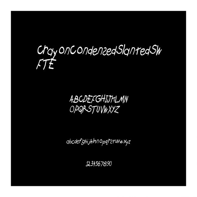 CrayonCondensedSlantedSWFTE