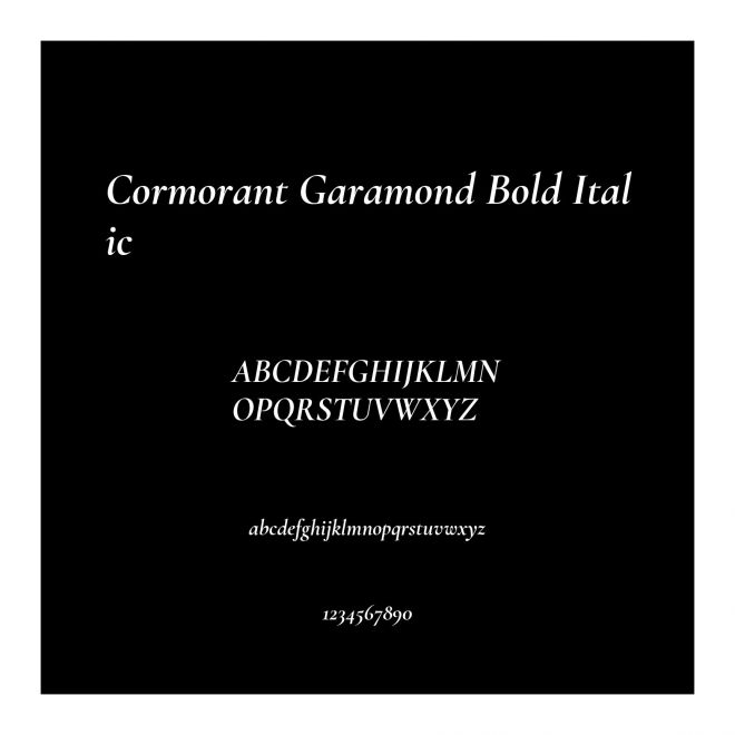 Cormorant Garamond Bold Italic