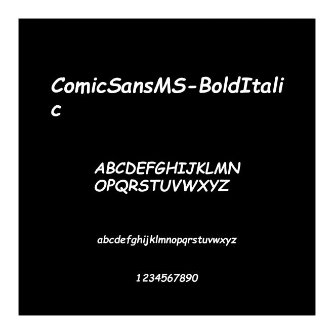 ComicSansMS-BoldItalic
