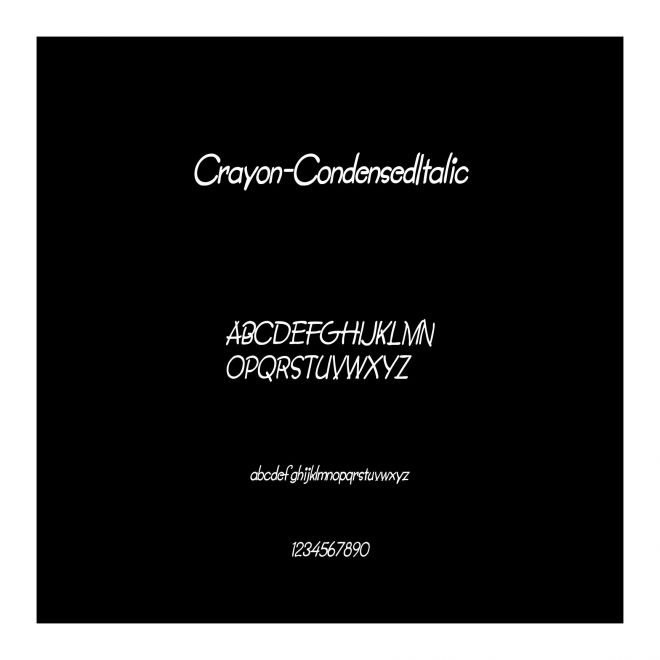 Crayon-CondensedItalic