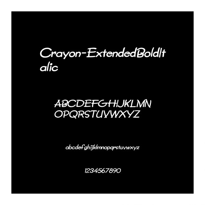 Crayon-ExtendedBoldItalic