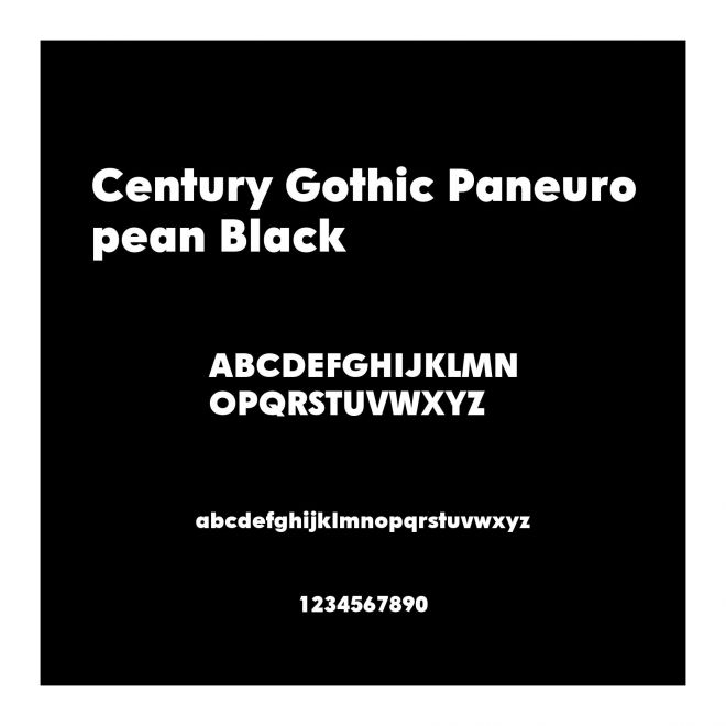 Century Gothic Paneuropean Black