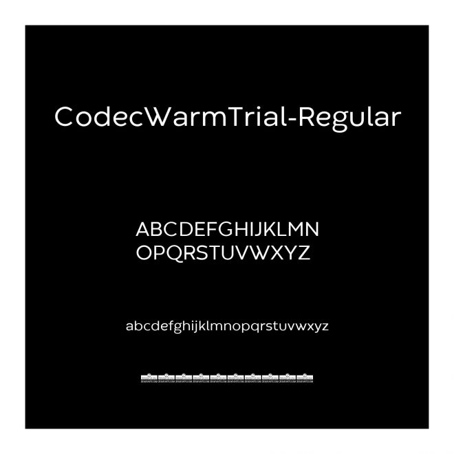 CodecWarmTrial-Regular