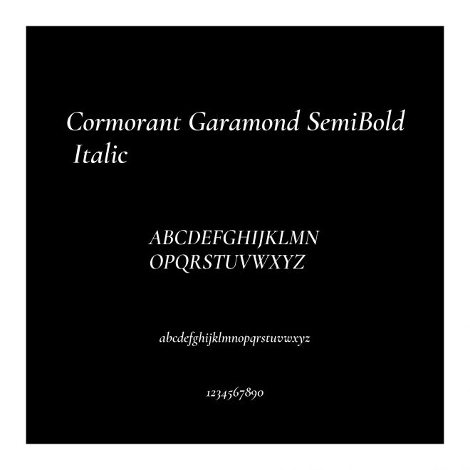 Cormorant Garamond SemiBold Italic