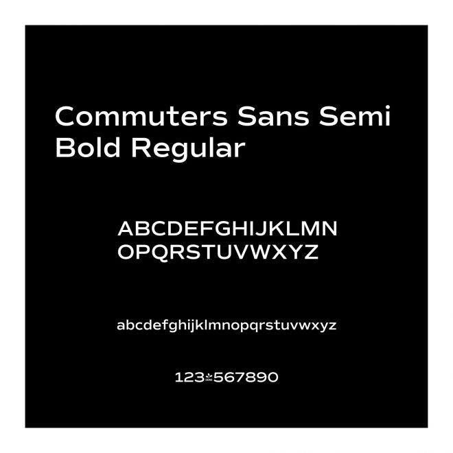 Commuters Sans Semi Bold Regular