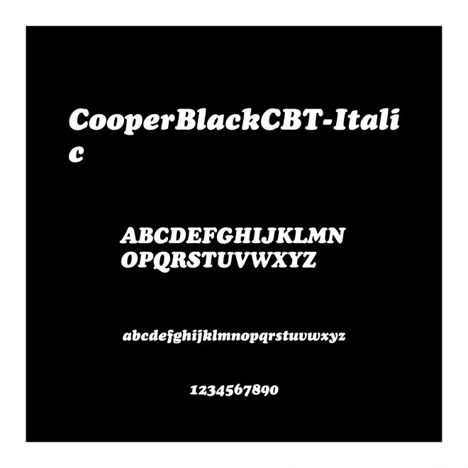 CooperBlackCBT-Italic
