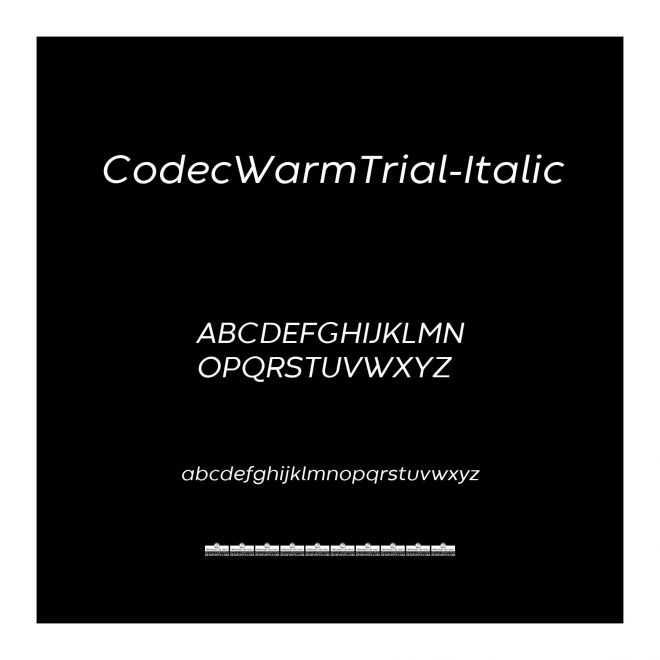 CodecWarmTrial-Italic