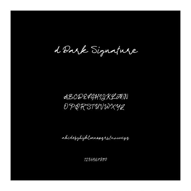 d Dark Signature