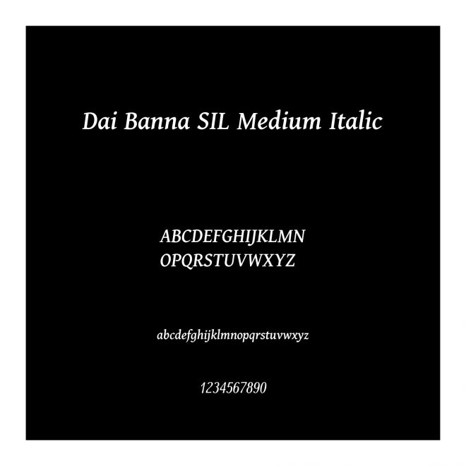 Dai Banna SIL Medium Italic