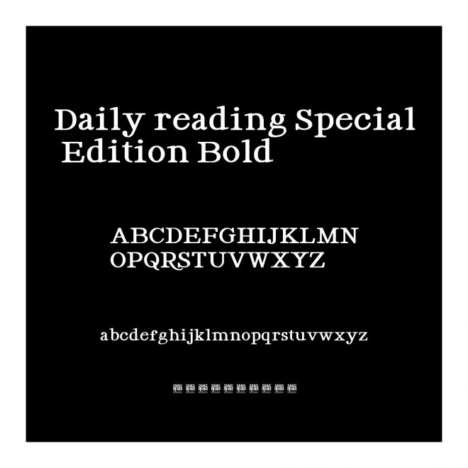 Daily reading Special Edition Bold
