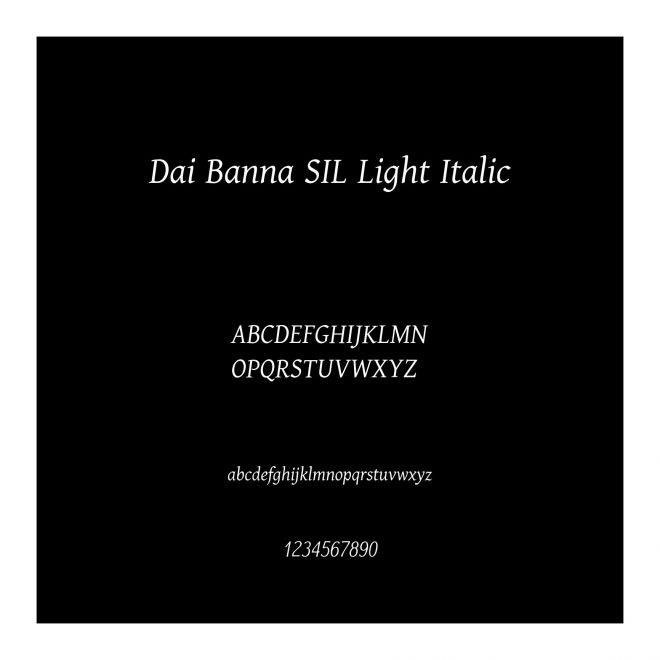Dai Banna SIL Light Italic