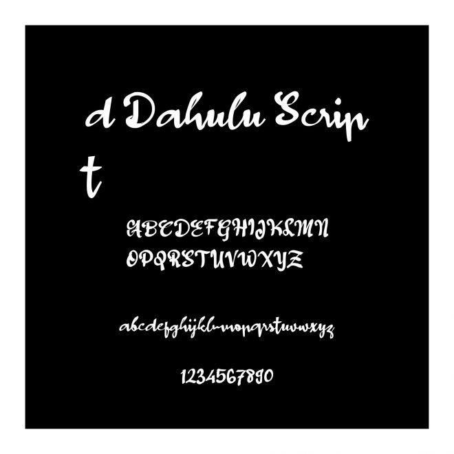 d Dahulu Script