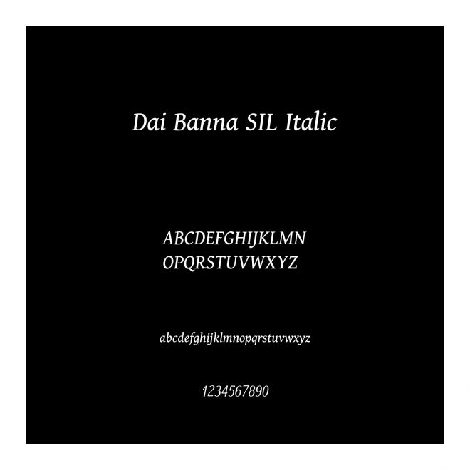 Dai Banna SIL Italic