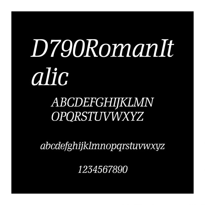 D790RomanItalic