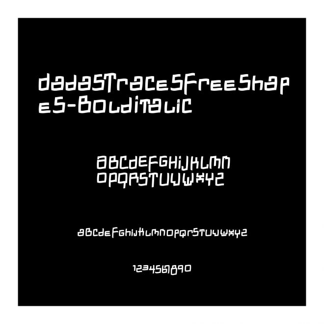 DadasTracesFreeshapes-BoldItalic