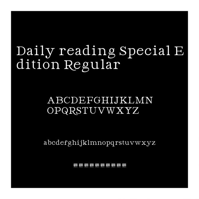 Daily reading Special Edition Regular