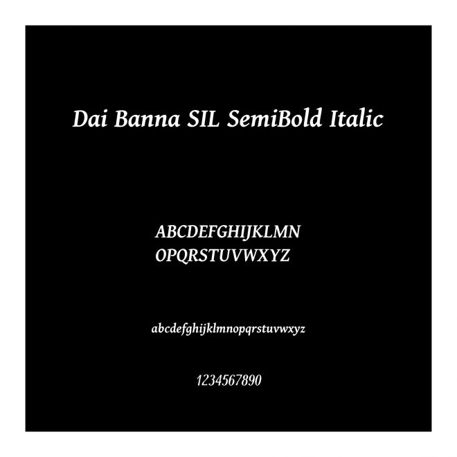Dai Banna SIL SemiBold Italic