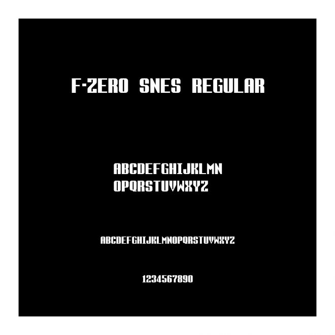 F-Zero SNES Regular