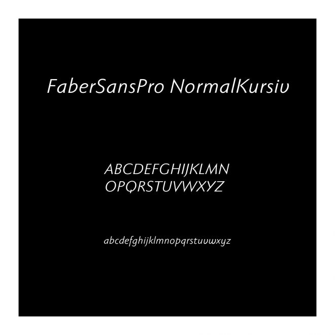 FaberSansPro-NormalKursiv