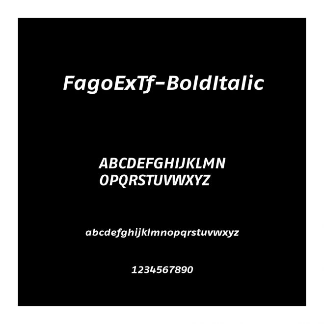 FagoExTf-BoldItalic