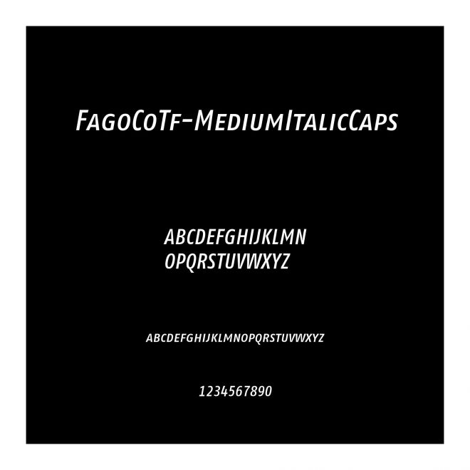 FagoCoTf-MediumItalicCaps