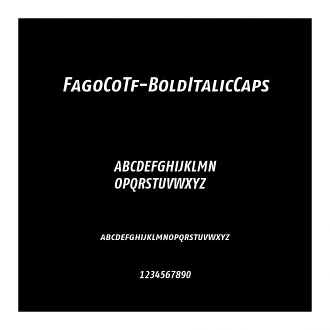 FagoCoTf-BoldItalicCaps