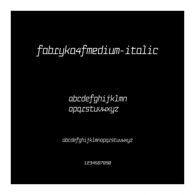Fabryka4FMedium-Italic