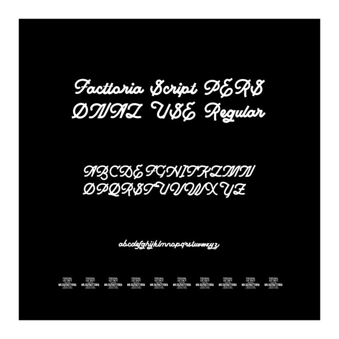 Facttoria Script PERSONAL USE Regular
