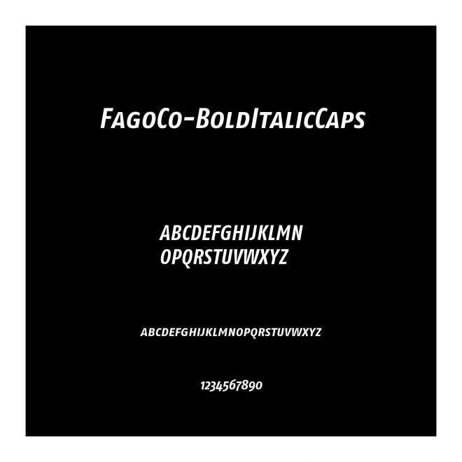 FagoCo-BoldItalicCaps
